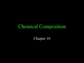 Chemical Composition