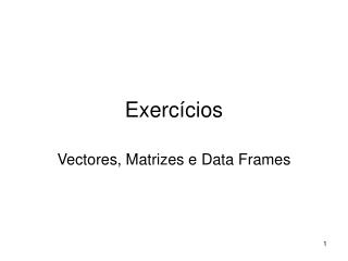 Exercícios