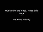Muscles of the Face, Head and Neck