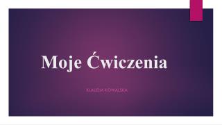 Moje Ćwiczenia