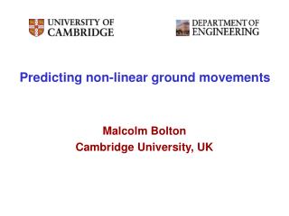 Predicting non-linear ground movements