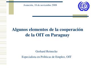 Algunos elementos de la cooperación de la OIT en Paraguay