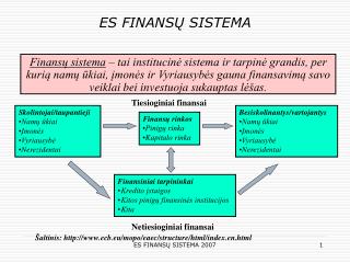 ES FINANSŲ SISTEMA