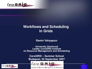 Workflows and Scheduling in Grids