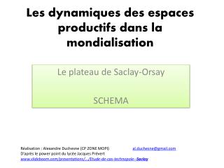 Les dynamiques des espaces productifs dans la mondialisation