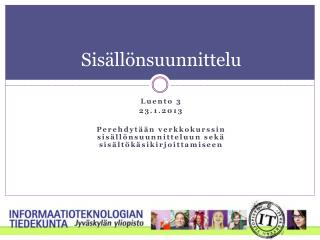 Sisällönsuunnittelu