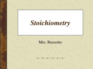 Stoichiometry