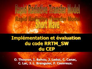 Implémentation et évaluation du code RRTM_SW du CEP