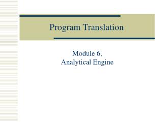 Program Translation