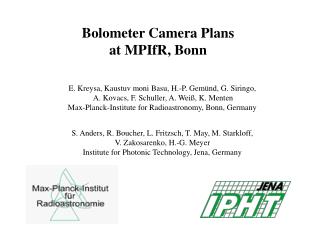 Bolometer Camera Plans at MPIfR, Bonn