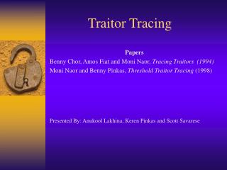 Traitor Tracing