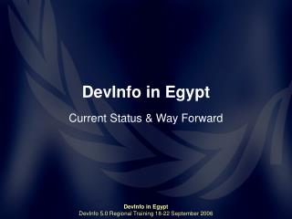 DevInfo in Egypt