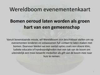 Wereldboom evenementenkaart