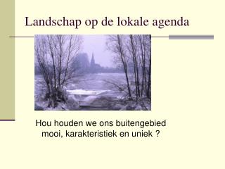 Landschap op de lokale agenda