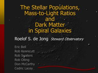 The Stellar Populations, Mass-to-Light Ratios and Dark Matter in Spiral Galaxies