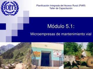 Módulo 5.1: Microempresas de mantenimiento vial