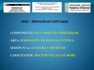 PR OGRAMA NACIONAL DE FORMACIÓN Y CAPACITACIÓN PERMANENTE