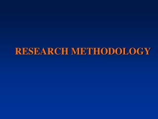 RESEARCH METHODOLOGY