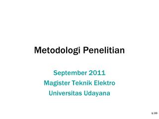 Metodologi Penelitian