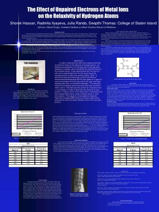 The Effect of Unpaired Electrons of Metal Ions on the Relaxivity of Hydrogen Atoms