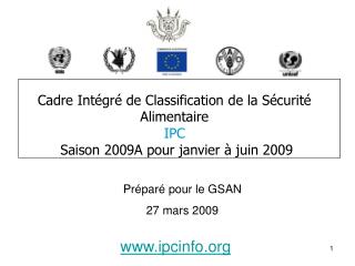 Cadre Intégré de Classification de la Sécurité Alimentaire IPC