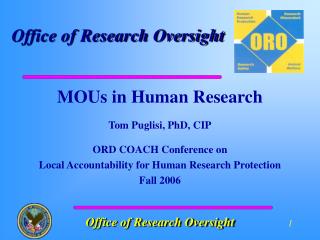 Office of Research Oversight