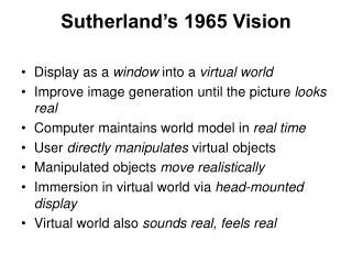 Sutherland’s 1965 Vision