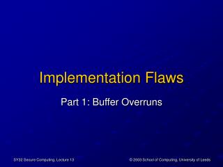 Implementation Flaws