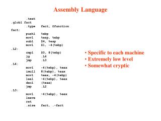 Assembly Language