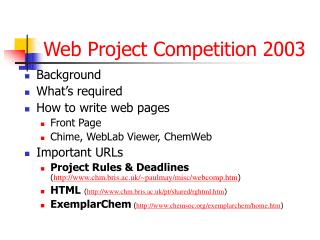 Web Project Competition 2003