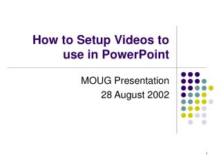 How to Setup Videos to use in PowerPoint