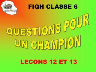 QUESTIONS POUR UN CHAMPION