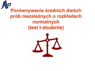 Porównywanie średnich dwóch prób niezależnych o rozkładach normalnych (test t-studenta)