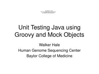 Unit Testing Java using Groovy and Mock Objects