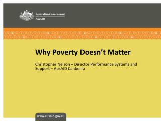 Why Poverty Doesn’t Matter