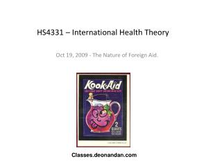 HS4331 – International Health Theory