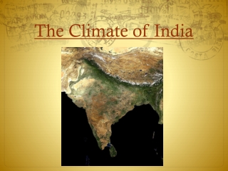 The Climate of India