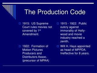 The Production Code