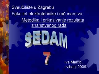 Sveučilište u Zagrebu Fakultet elektrotehnike i računarstva