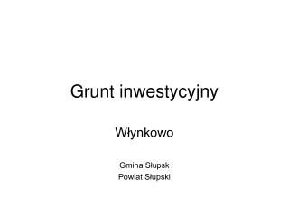 Grunt inwestycyjny