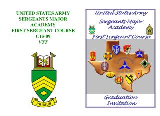 United States Army Sergeants Major Academy First Sergeant Course