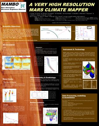 A VERY HIGH RESOLUTION MARS CLIMATE MAPPER