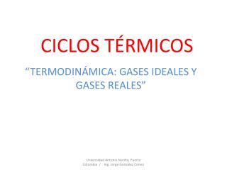 CICLOS TÉRMICOS