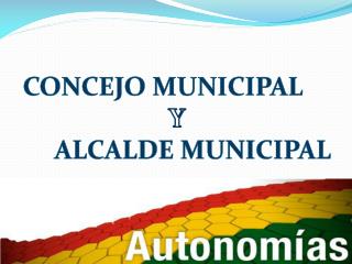 CONCEJO MUNICIPAL Y ALCALDE MUNICIPAL