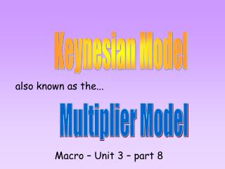 Keynesian Model