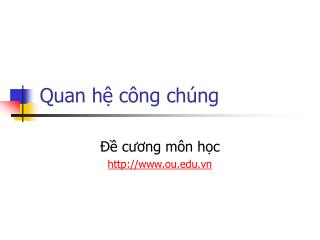 Quan hệ công chúng