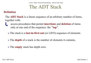 The ADT Stack