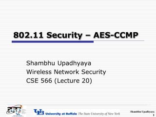 802.11 Security – AES-CCMP