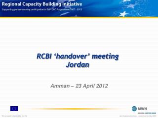 RCBI ‘handover’ meeting Jordan