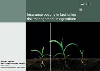 Insurance options in facilitating risk management in agriculture